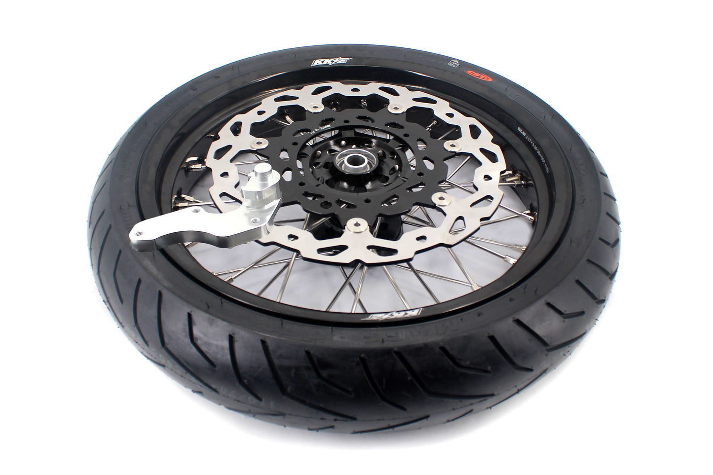 KKE CUSH DRIVE 3.5-4.25*17" Supermoto Wheels Kit For SUZUKI DRZ400 DRZ400E DRZ400S CST Tires