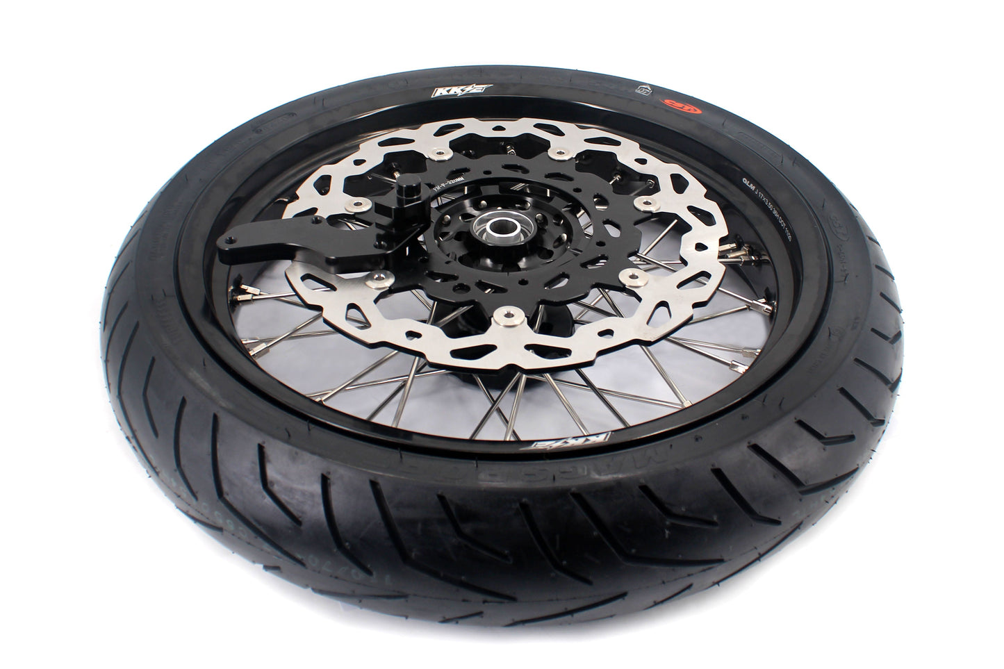 KKE CUSH DRIVE 3.5-4.25*17" Supermoto Wheels Kit For SUZUKI DRZ400 DRZ400E DRZ400S CST Tires