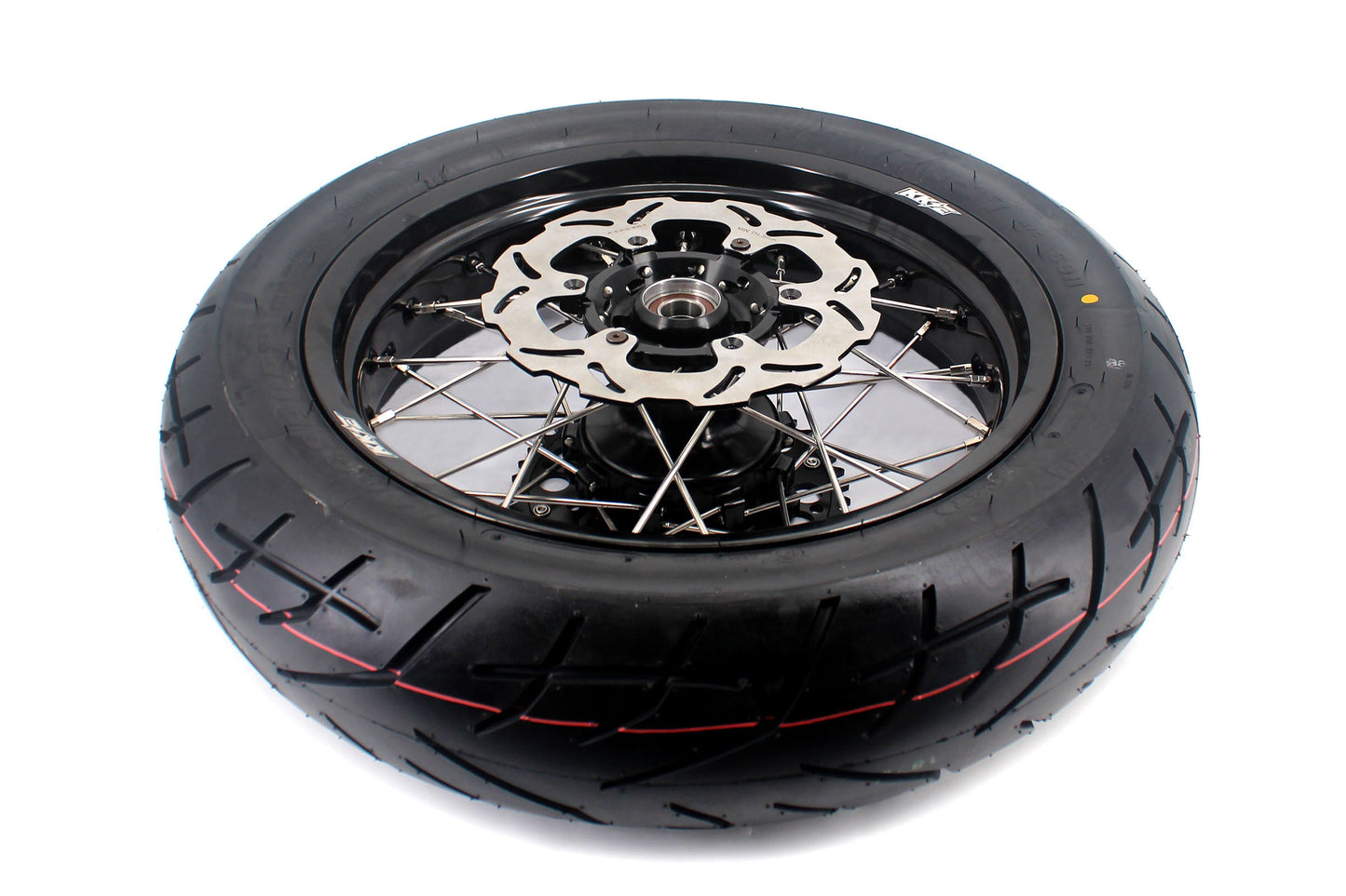 KKE CUSH DRIVE 3.5/4.25*17in. Supmermoto Wheels Kit For SUZUKI DRZ400SM 2005-2024 CST Tires