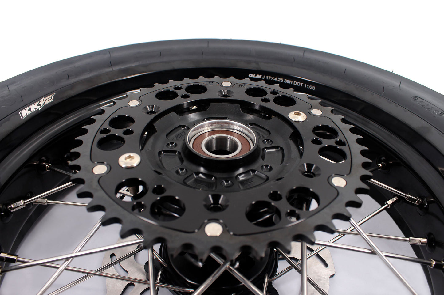 KKE CUSH DRIVE 3.5-4.25*17" Supermoto Wheels Kit For SUZUKI DRZ400 DRZ400E DRZ400S CST Tires