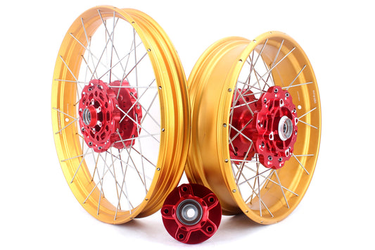 VMX 21" 18" Tubeless Rims Fit Honda Africa Twin CRF1100L 2020-2023 Red Hubs Gold Rims