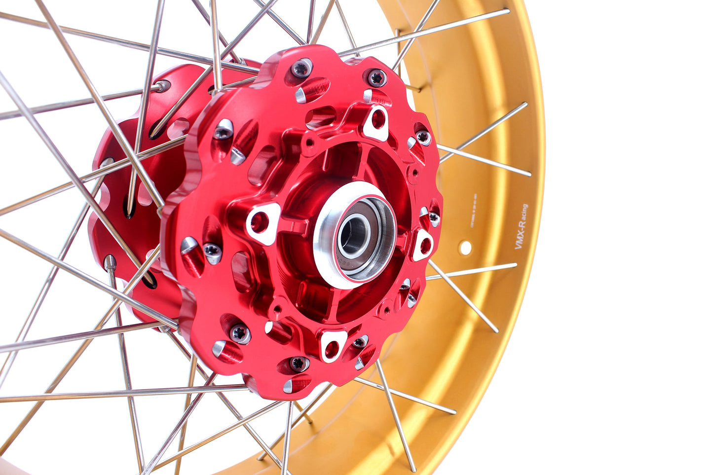VMX 21" 18" Tubeless Rims Fit Honda Africa Twin CRF1100L 2020-2023 Red Hubs Gold Rims