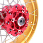 VMX 21/18 Tubeless Rims Fit Honda XL750 Transalp 2023-2024 Red Hub & Gold Rim