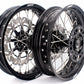 KKE 17 inch Supermoto Wheels Rims for HONDA XR650L 1993-2024 Black Hub Discs