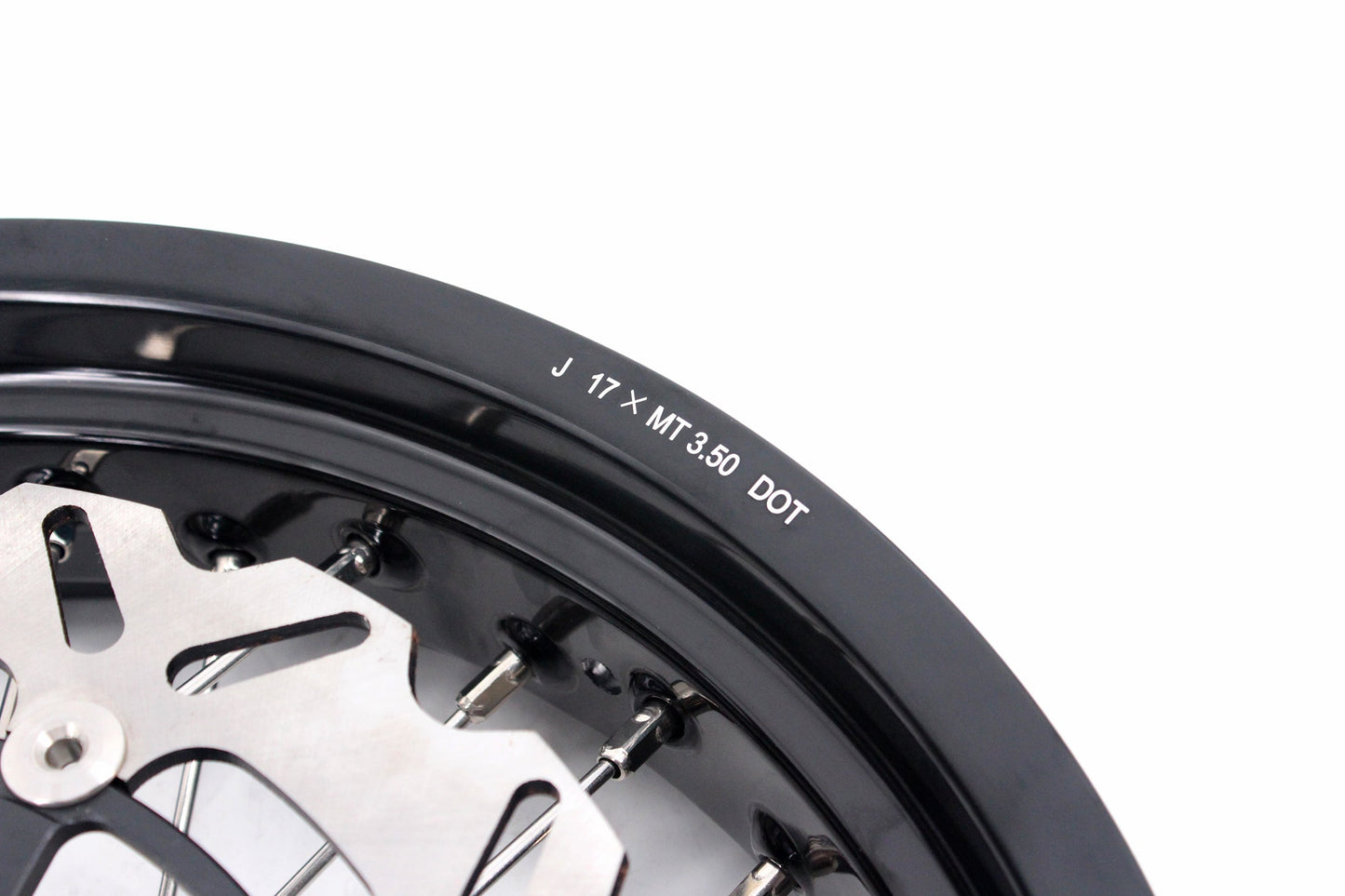 KKE 17 inch Supermoto Wheels Rims for HONDA XR650L 1993-2024 Black Hub Discs
