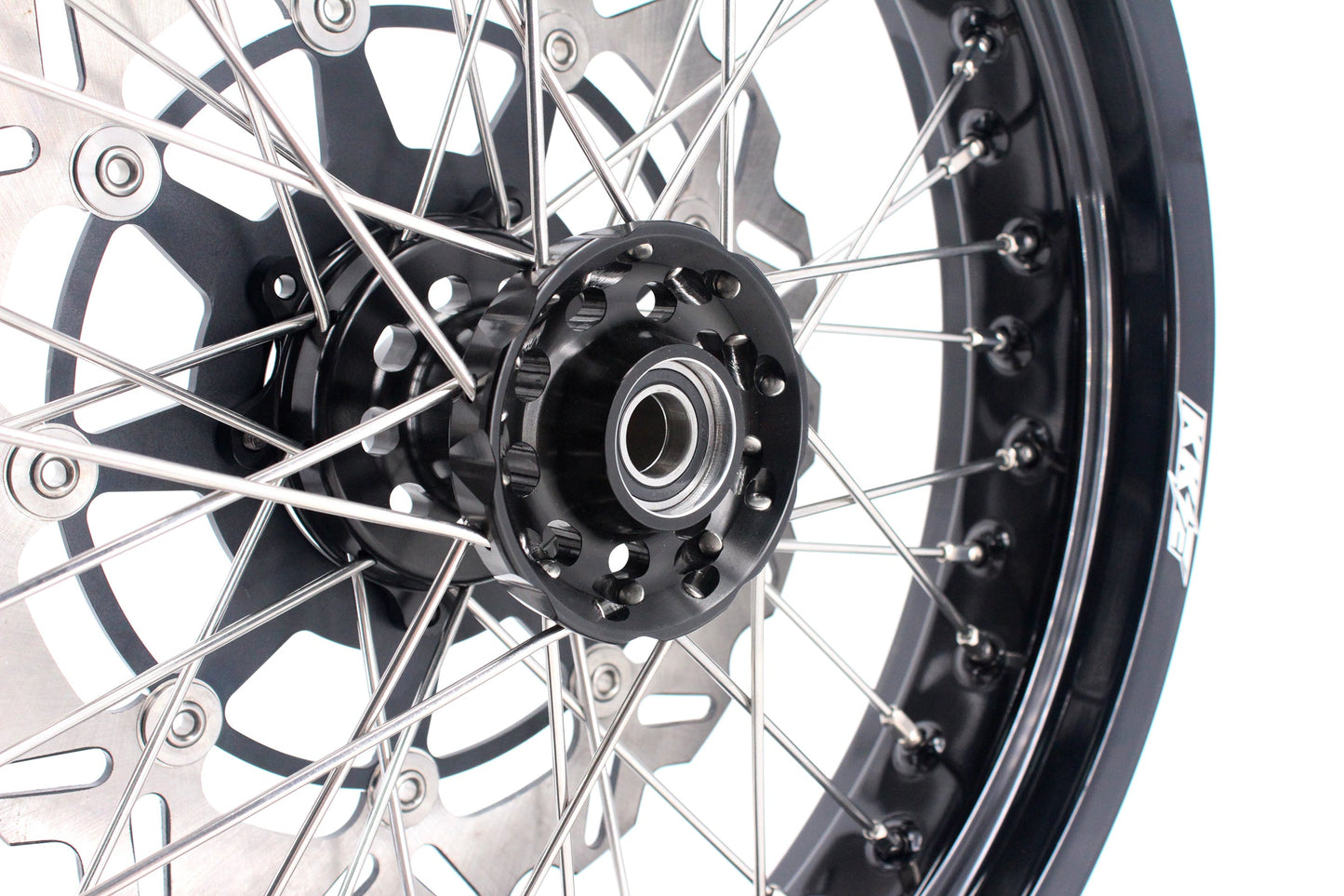KKE 17 inch Supermoto Wheels Rims for HONDA XR650L 1993-2024 Black Hub Discs