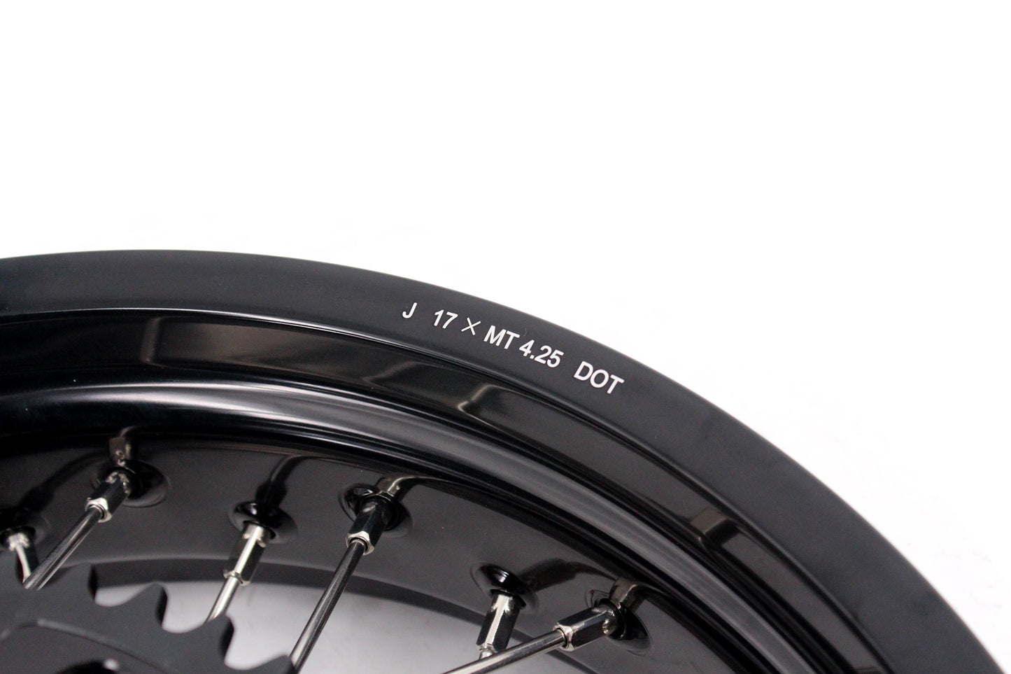 KKE 17 inch Supermoto Wheels Rims for HONDA XR650L 1993-2024 Black Hub Discs