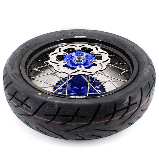 KKE 3.5/4.25*17inch Supermoto Spoked Wheels CST Tires For SUZUKI DRZ400 DRZ400E DRZ400S