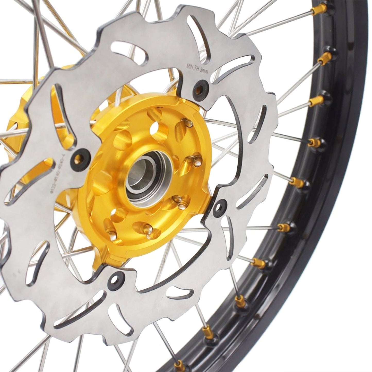 KKE 21 & 18 Enduro Rims for Suzuki RMZ250 2007-2022 RMZ450 2005 Gold Nipple