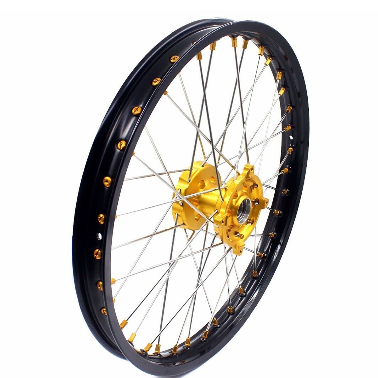 KKE 21 & 18 Enduro Rims for Suzuki RMZ250 2007-2022 RMZ450 2005 Gold Nipple