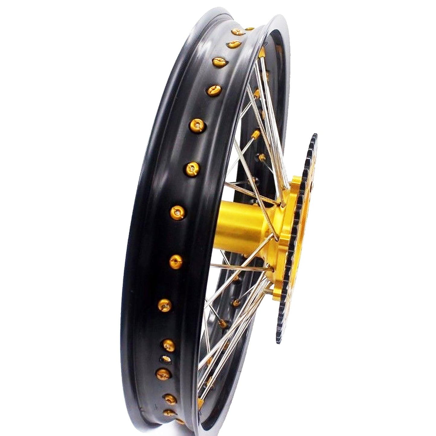 KKE 21 & 18 Enduro Rims for Suzuki RMZ250 2007-2022 RMZ450 2005 Gold Nipple