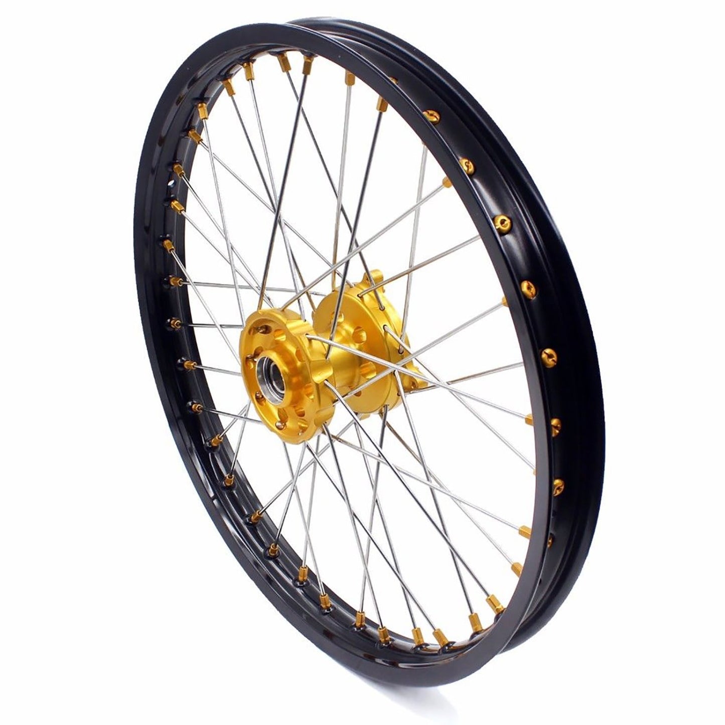 KKE 21 & 18 Enduro Rims for Suzuki RMZ250 2007-2022 RMZ450 2005 Gold Nipple