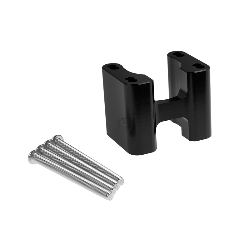 Direct Mount +2'' Riser CNC Black With Screws Talaria / Sur-Ron / Segway