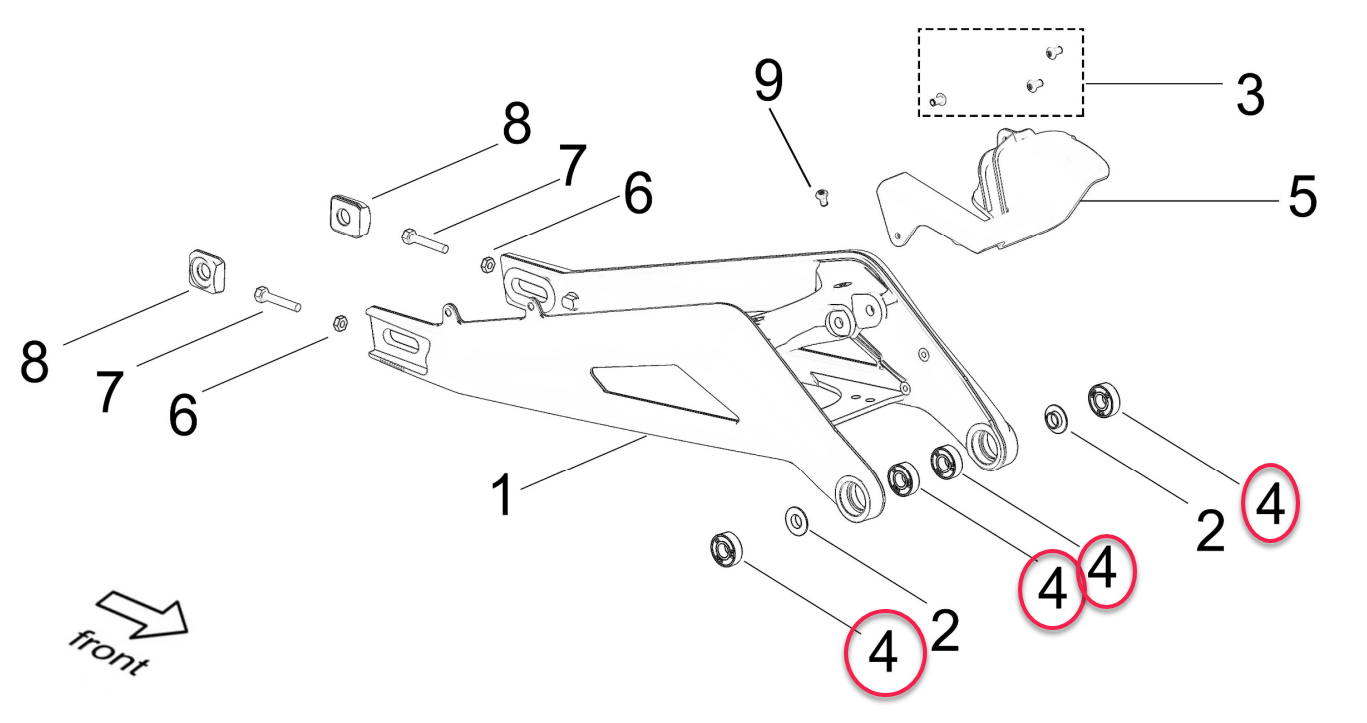 DirtyBike Bearing Kit Swingarm Surron LBX