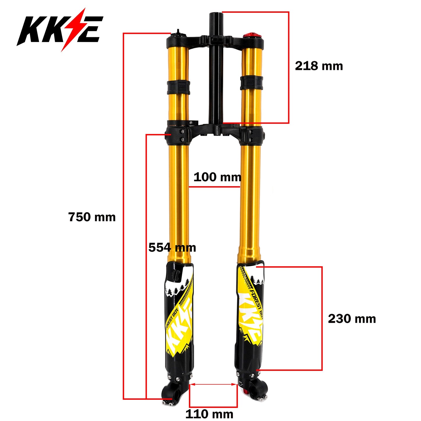 KKE 35MM Upgraded 5.5 Version Front Suspension Fork Fit Surron Light Bee, E-Ride Pro-SS, Talaria Sting MX3/MX4/R (Collective)