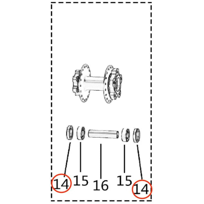 #14 Light Bee Rear Wheel Hub Oil Seal - Each
