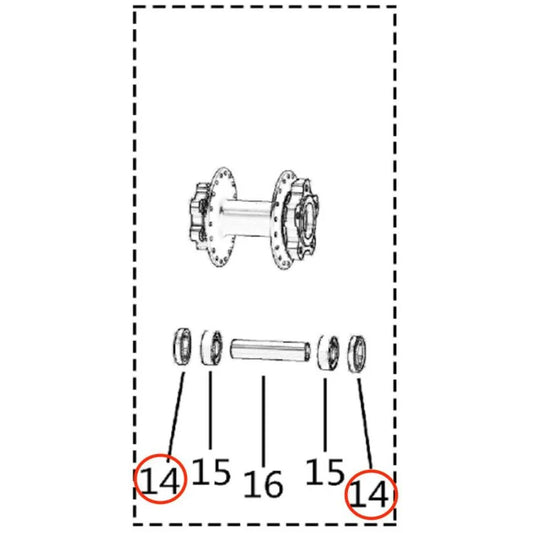 #14 Light Bee Rear Wheel Hub Oil Seal - Each